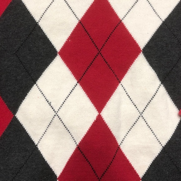 IZOD Red,Gray & White Argyle Sweater, Size 2XL - Picture 2 of 6